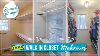 Walk In Closet DIY Makeover | Master Closet Organization | Ikea Boaxel Closet Transformation