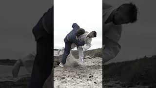 outdoor judo in slowmotion