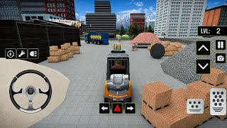 Forklift Simulator Game Level 2 Gameplay 🔥 Real Construction Site Driving | Truck & Loader Simulator screenshot 4