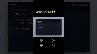 for i range loop code #python #codes