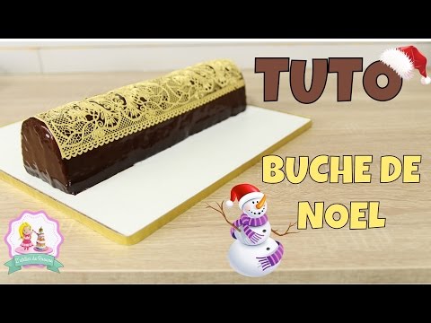 •-❅-•-recette-buche-de-noel---glacage-miroir-au-chocolat,-framboise-et-pain-d'Épices-•-❅-•