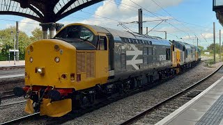 4x Class 37’s In Convoy Through York Station + LNER A4 60007 ‘Sir Nigel Gresley’