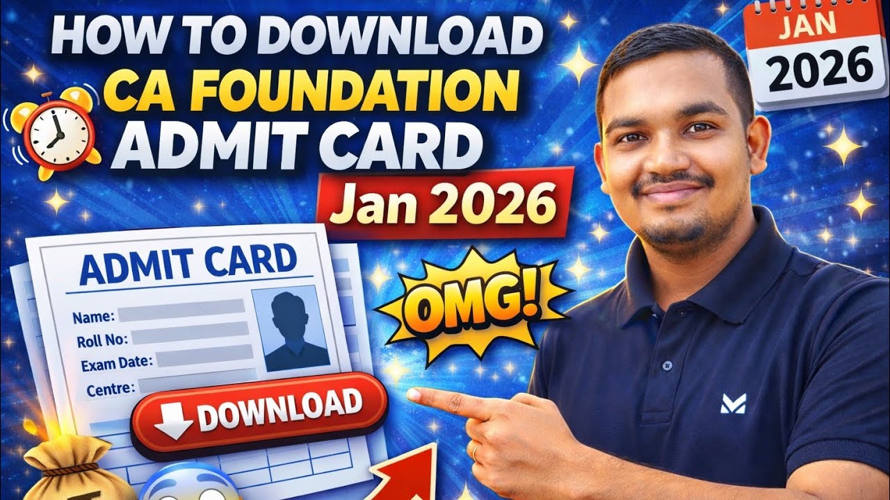 How To Download CA Foundation Admit Card Jan 2026 📝 | Step By Step Guide 🔥 ICAI Latest Update 🚨