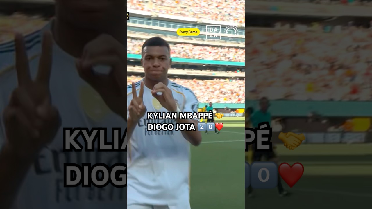 Mbappé dedicates his goal to Diogo Jota ❤️2️⃣0️⃣ 