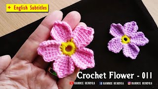 Easy & Beautiful Crochet Flower 🌼🌼 Step By Step - 011 Bunga Rajut Cantik