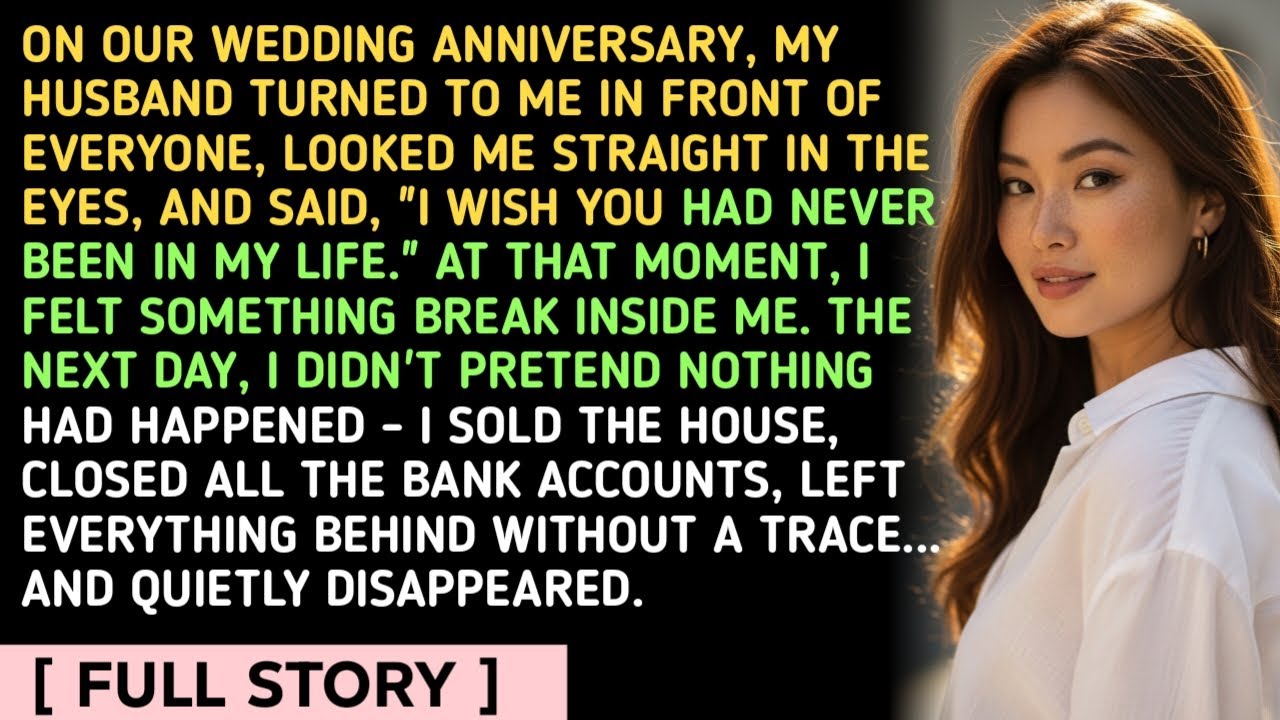 ON OUR WEDDING ANNIVERSARY, MY HUSBAND TURNED TO ME IN FRONT OF EVERYONE, LOOKED ME STRAIGHT IN THE