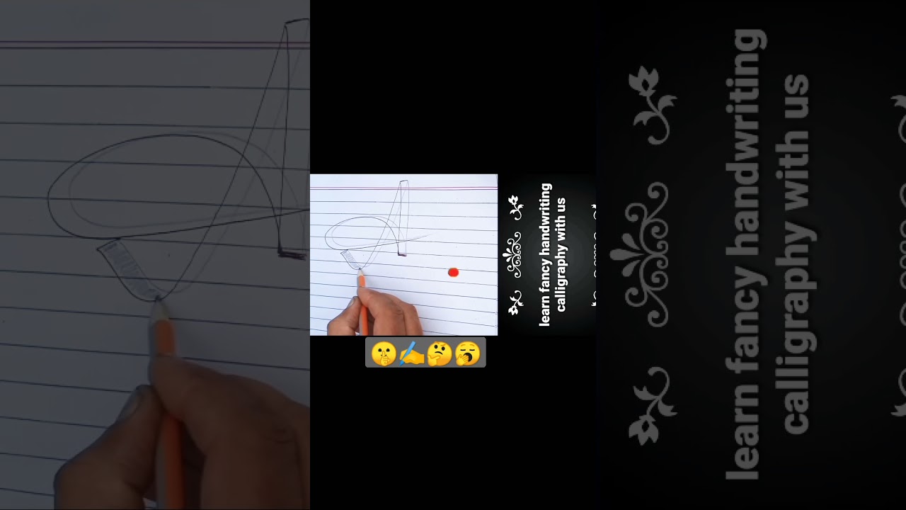 how to draw capital letter A in fancy calligraphy..?? YouTube