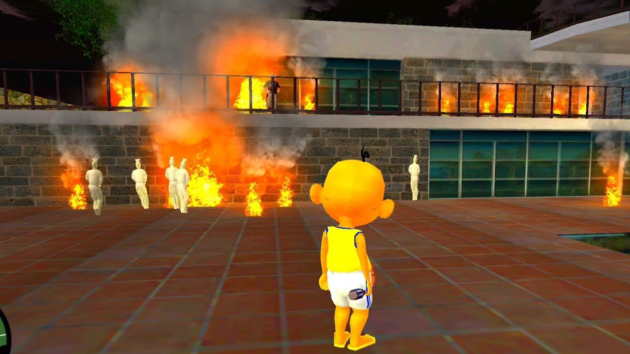 Upin dan ipin Bakar Sarang Pocong di Rumah Angker😱