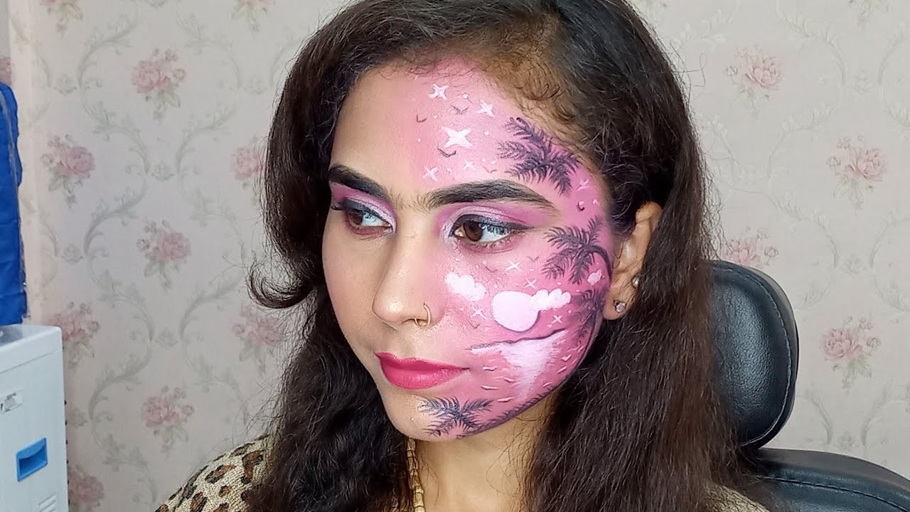 creative makeup look tutorial/ 3d makeup tutorial