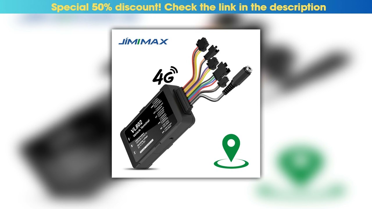 Hot Picks JIMIMAX VL802 Vehicle Tracker 4G GPS Locator Two Way Talking Bluetooth Tracking Device Fo