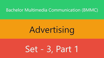 Bachelor Multimedia Communication (BMMC) | Advertising | Set 3 | Part 1 | Quiz