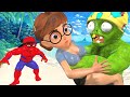 Scary Teacher 3D Cartoon - SpiderNick and Miss T vs Boss Zombie Hulk rescue Tani - Nick Love Tani