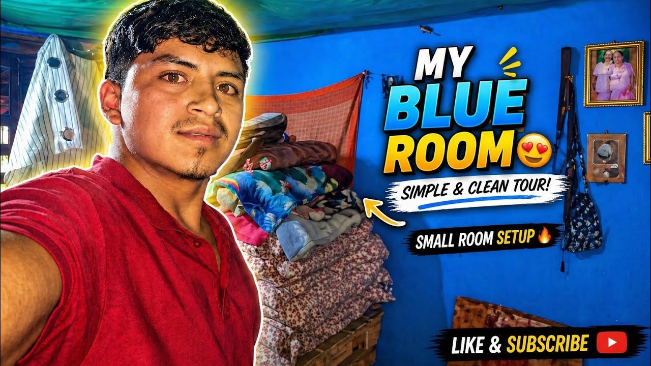 My Simple & Sweet Room Tour! 🏠✨ | Beautiful Blue Room Decor Ideas | Village Lifestyle Room 🏠