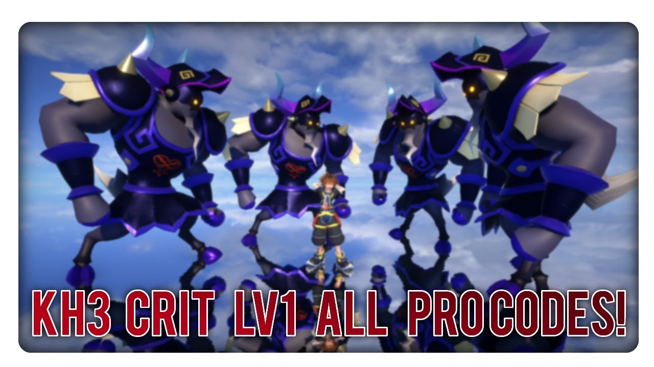 Kingdom Hearts 3 Critical Mode Level 1 w/All Pro Codes Part 1: Olympus ...