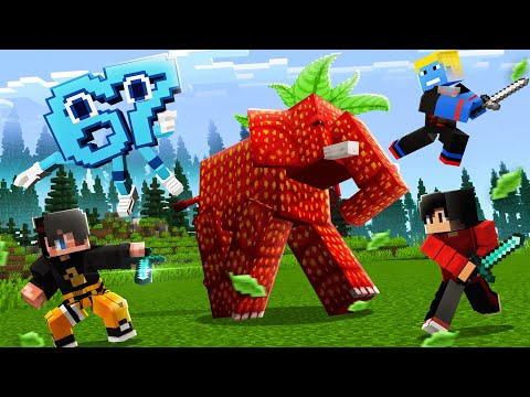 DERROTEI o STRAWBERRY ELEPHANT & SIX SEVEN no MINECRAFT