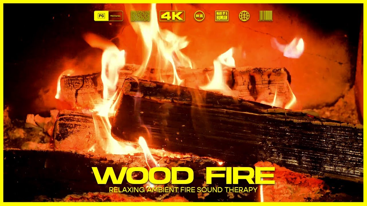 Wood Fire Calm: Burning Logs, Crackling Sounds, Pure Relaxation, Therapy Session | Ambient Valve