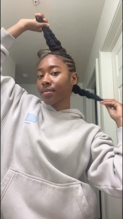  quick protective style! #naturalhair #protectivestyles #braids # ...