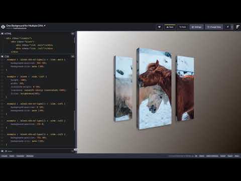 #css #react One Background for Multiple DIVs in Pure CSS