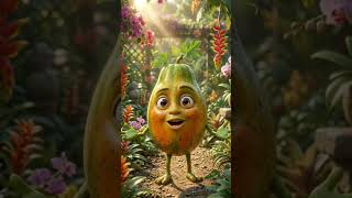 Mukesh Sharma द्वारा create prompt video watermelon, papaya, lichi and Mango #viral #shorts #funny