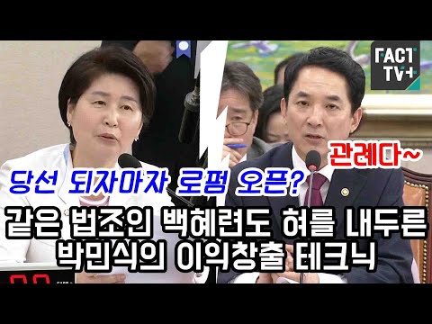 같은 법조인 백혜련도 혀를 내두른 박민식의 이익창출 <strong>테크닉</strong>