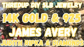 14K Gold, James Avery, 925 Silver & Diamonds! Thredup DIY 5lb Jewelry Jar Unboxing #jewelryunboxing