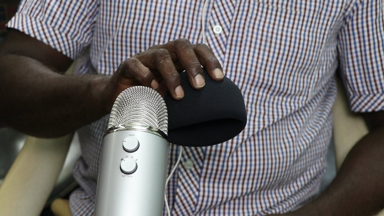ASMR Yeti  Mic Scratching with Beard and Tapping for Relaxing.