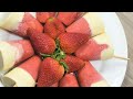 como hacer Helados de FRESA y tres leches - helados de LECHE con FRESA - helados de fresa cremosos