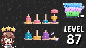 Tower of Hanoi Sort Level 87 Solution Walkthrough