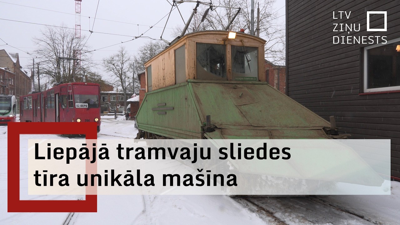 Baltijas valstīs vienīgais tramvaja sliežu sniega tīrītājs jau 72 gadus darbojas Liepājā