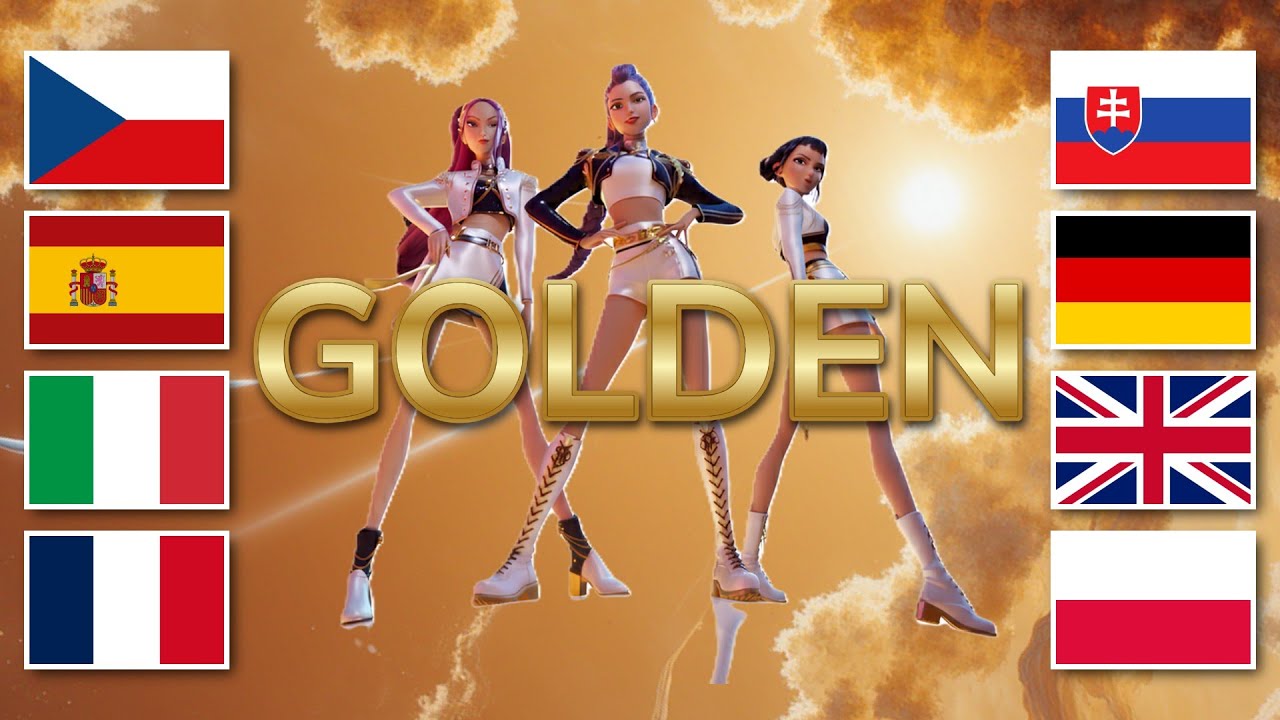 GOLDEN | KPop Demon Hunters | Czech,Spanish,Italian,French,Slovak,German,English,Polish