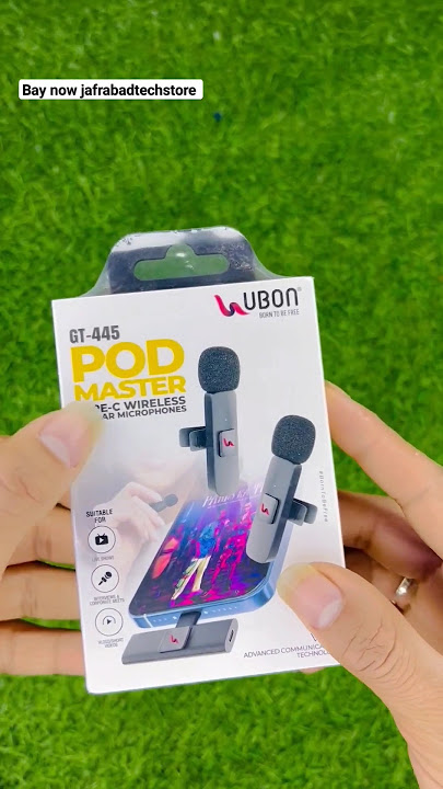 GT-445 Pod Master Type-c Wireless Collar Microphonees/Ubon Wireless mic Gt-445/ Best Mic ubon #shors