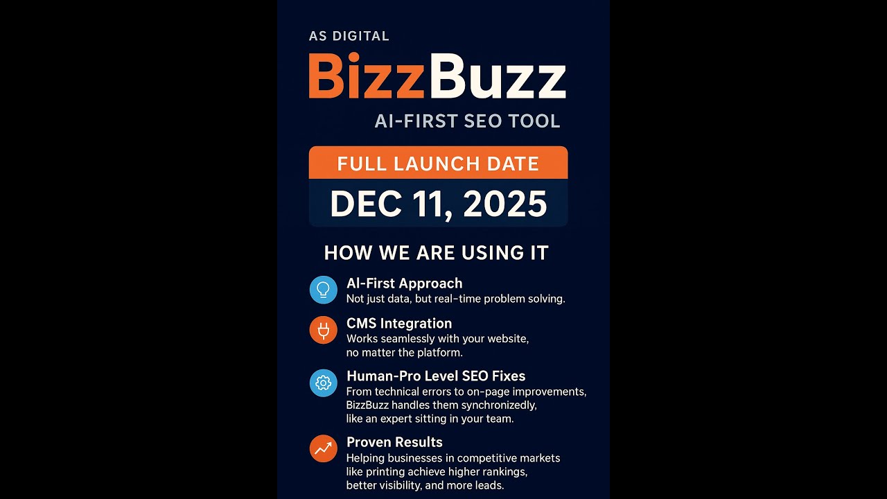 BizzBuzz- AI First SEO Tool From AS Digital - YouTube