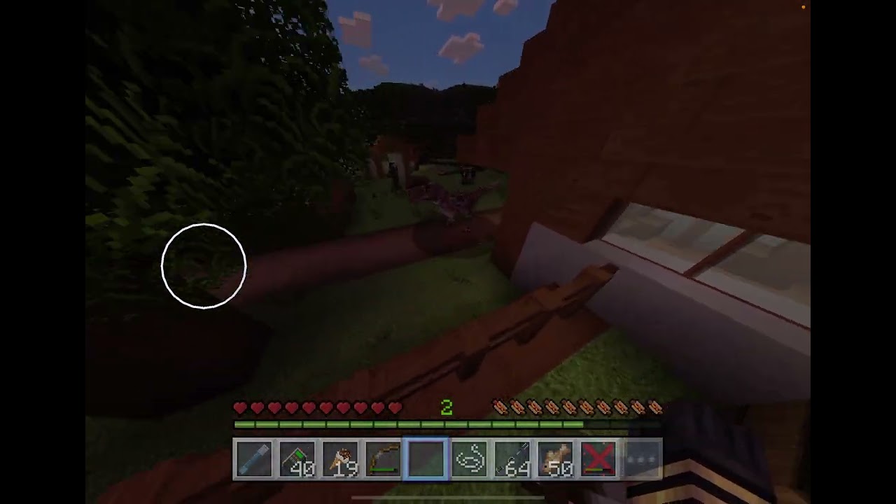 Escapando de dilophosaurus en Minecraft