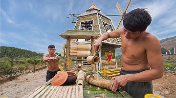 Building Windmill With Primitive Techniques And Modern Indoor Underground Swimming Pools - Part 2