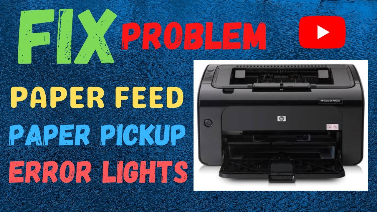 How to Fix HP LaserJet P1102w | Paper Pickup Problem | Feed Problem | Error Lights @itkoustav - YouTube