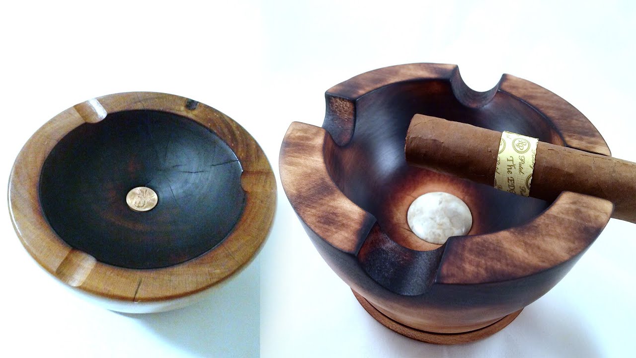 Woodturning Cigar Ashtray Woodturning TV YouTube