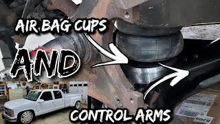 Working On Installing Control Arms & Talking About My Custom Made Air Bag Cups #OBS #Dually Project