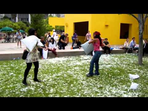 Pillow Fight 2011 - Erica and Mercedes