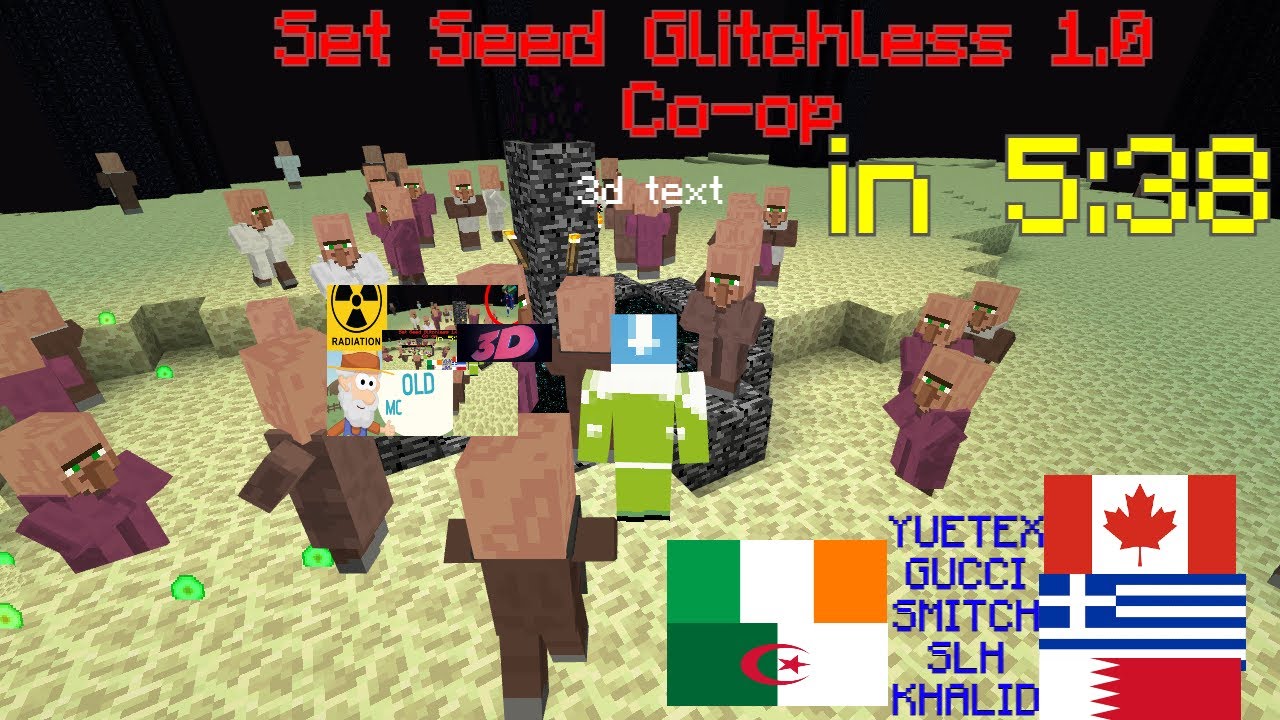 [WR] Minecraft Bedrock: 1.0 Set Seed Glitchless Co-op in 5:38 - YouTube