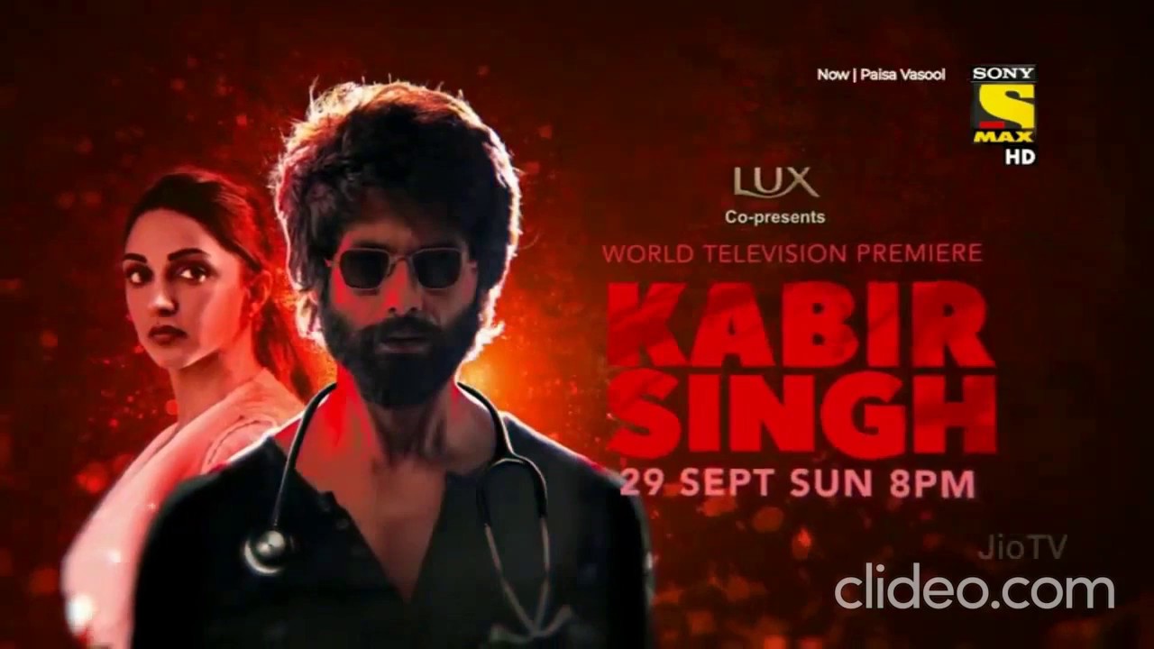 kabir singh television premiere online -