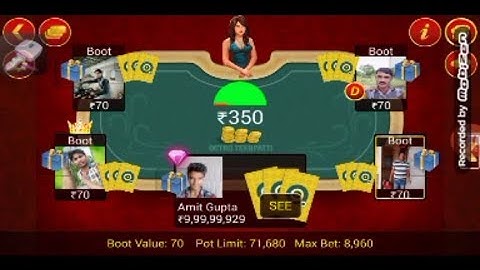 How to hack teen patti game with game killer proof 9,99,99,999