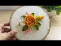 Ribbon Embroidery Design for Mini Hoop