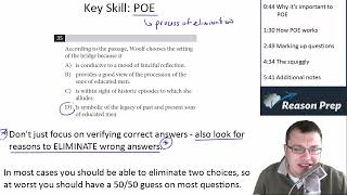 Process of Elimination, SAT Reading Course #18