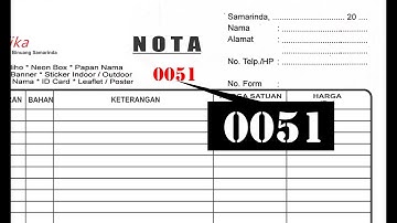 Tutorial CorelDRAW : Cara Membuat Numerator Untuk Nota