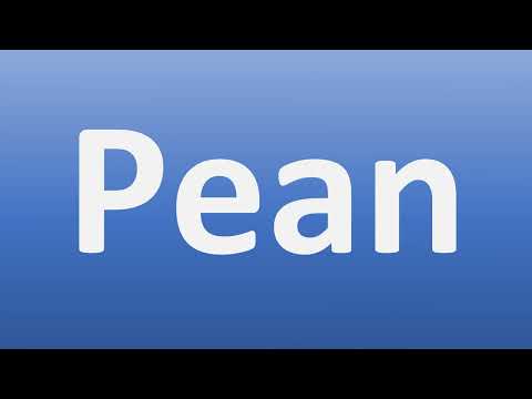Video: Wat is die naam van pean in Engels?