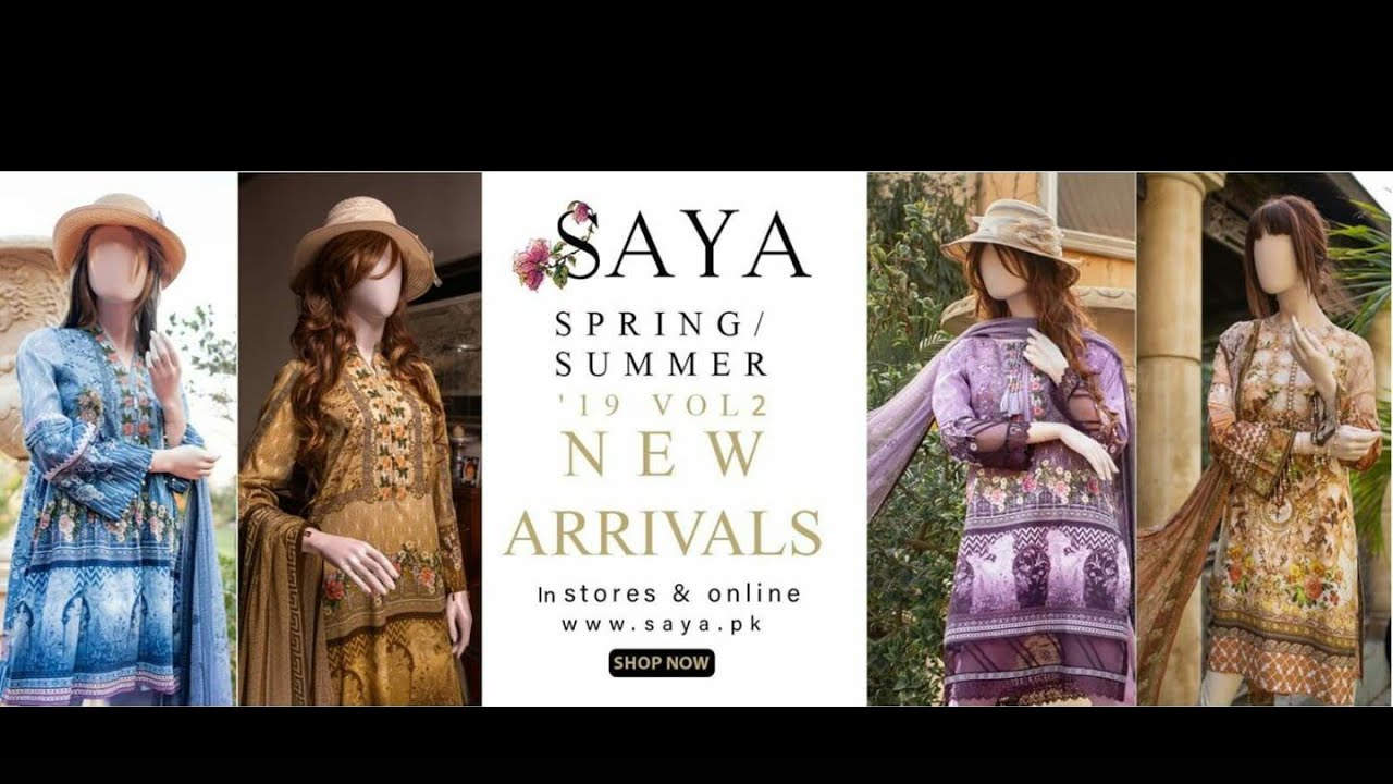 SAYA SUMMER LAWN COLLECTIONBRANDED THREE PIECE LAWN SUITS EID