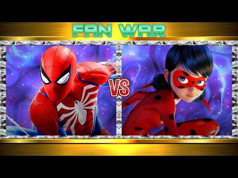 Spider Man vs Ladybug (Marvel vs Miraculous) | Fan War!!!