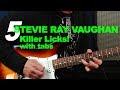 5 killer Stevie Ray Vaughan SRV licks with tabs and scales guitar lesson