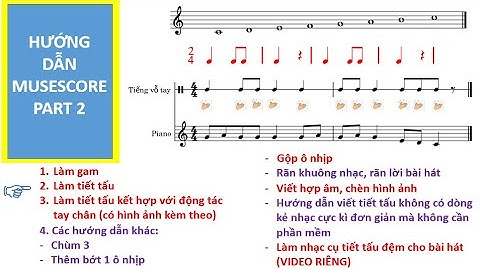 HƯỚNG DẪN PHẦN MỀM MUSESCORE PHẦN 2 (Làm gam, tiết tấu kết hợp Body percossion, chùm 3, chèn ảnh...)