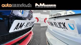 Am Klick Rahmenlose Kennzeichenhalter Langformat